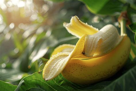 Banane pelée, matière brute